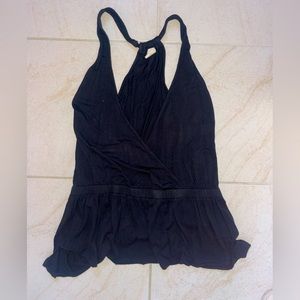 Free People tank top with elastic waistband and racer back style